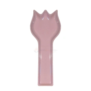 Zarif İnci Seramik Kaşıklık Yatay Kaşıklık Kaşık Kepçe Altlığı 26cm – Pembe