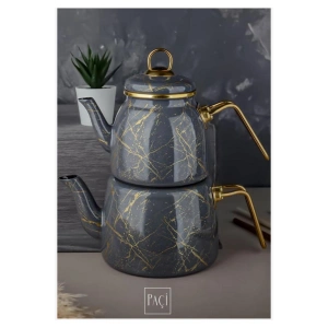 Lüks Elite Class Kırık Mermer Çaydanlık Takımı / Özel Tasarım Serisi