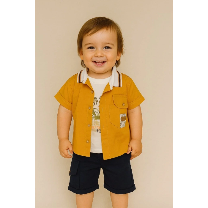 Gabardin Kapri Gömlekli 3lü Takım