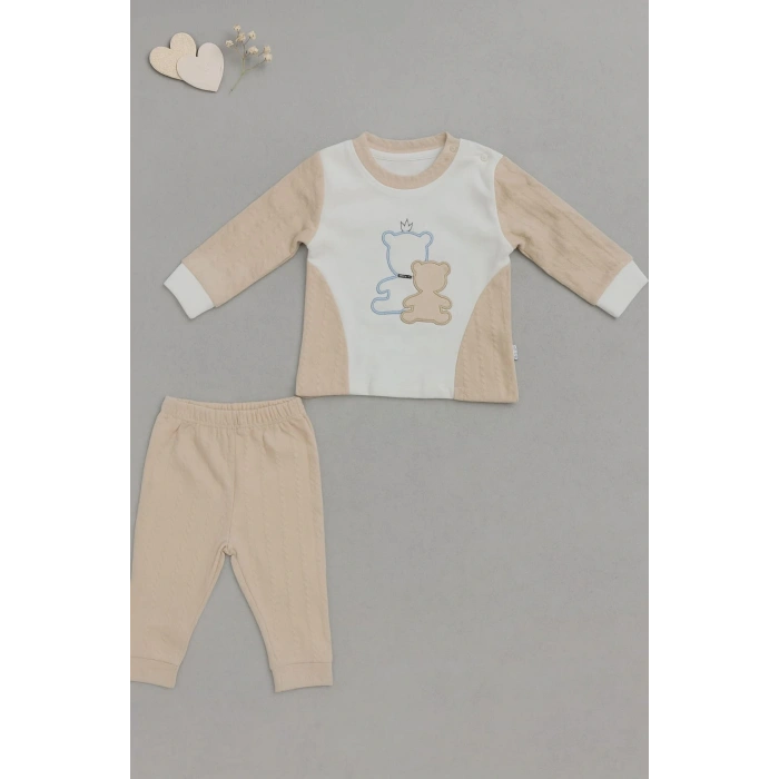 Sevimli Ayıcık Pamuklu Pijama Takımı