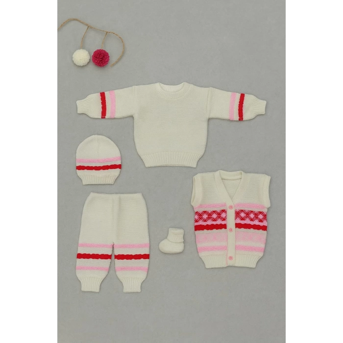 Pembe Masal Bebek Triko Takımı Hastane Çıkışı