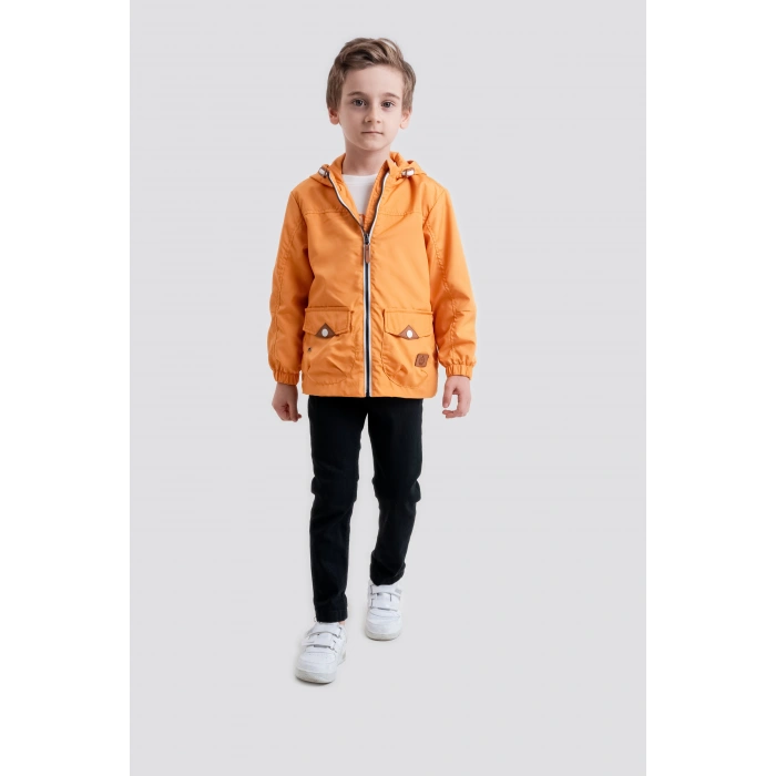 Erkek Çocuk Kapüşonlu Fermuarlı Ceket – Günlük Spor Şık 3lü Çocuk