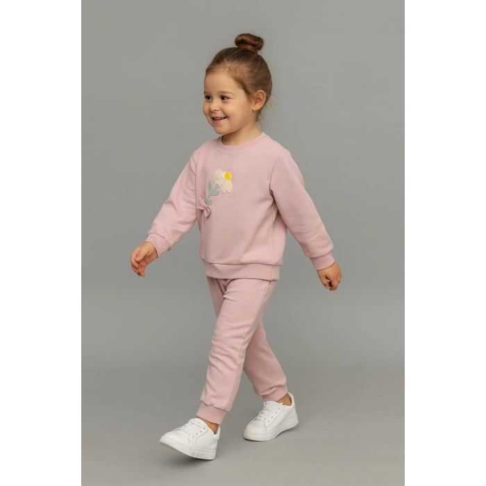 Papatya Nakışlı 2ip Eşofman Takımı