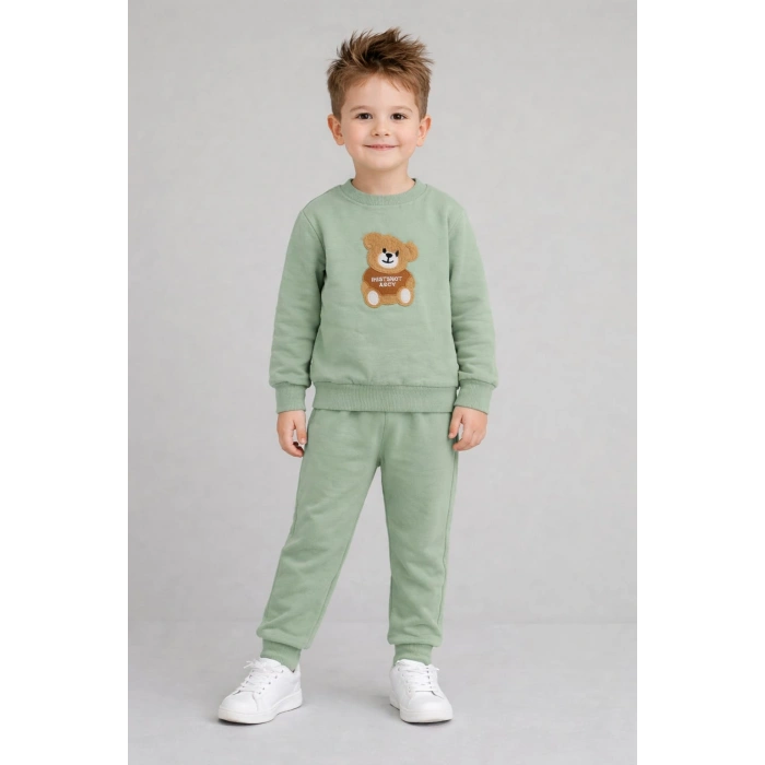 Erkek Çocuk Eşofman Takımı %100 Pamuk 2 İp