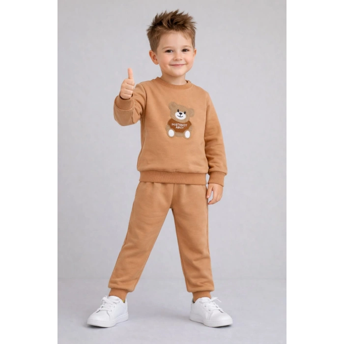 Erkek Çocuk Eşofman Takımı %100 Pamuk 2 İp