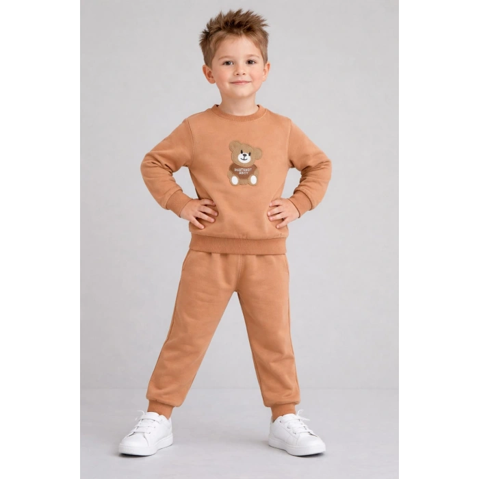 Erkek Çocuk Eşofman Takımı %100 Pamuk 2 İp