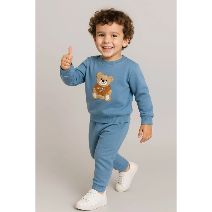 Erkek Çocuk Eşofman Takımı %100 Pamuk 2 İp