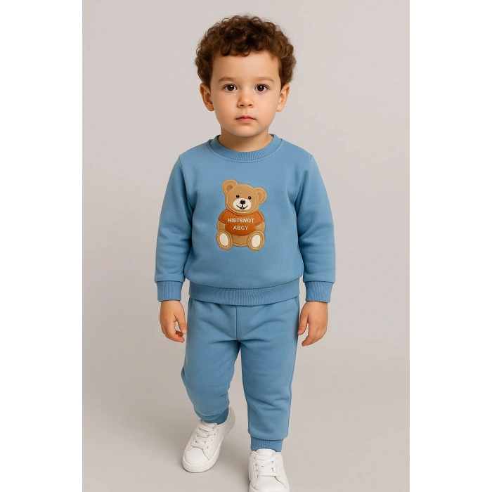 Erkek Çocuk Eşofman Takımı %100 Pamuk 2 İp