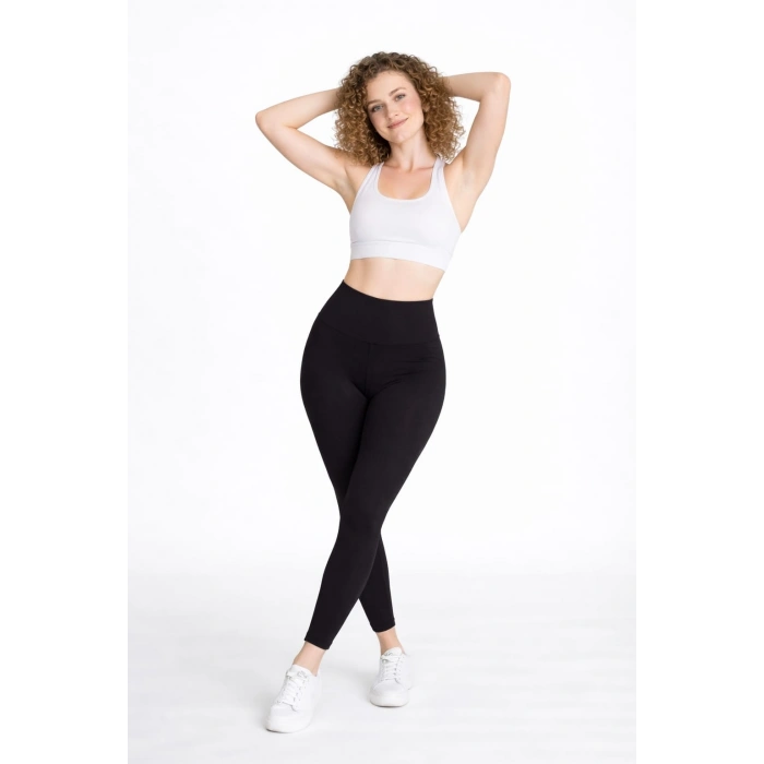 Yüksek Bel Toparlayıcı Esnek Kadın Spor Tayt Günlük ve Antrenman Kullanımına Uygun