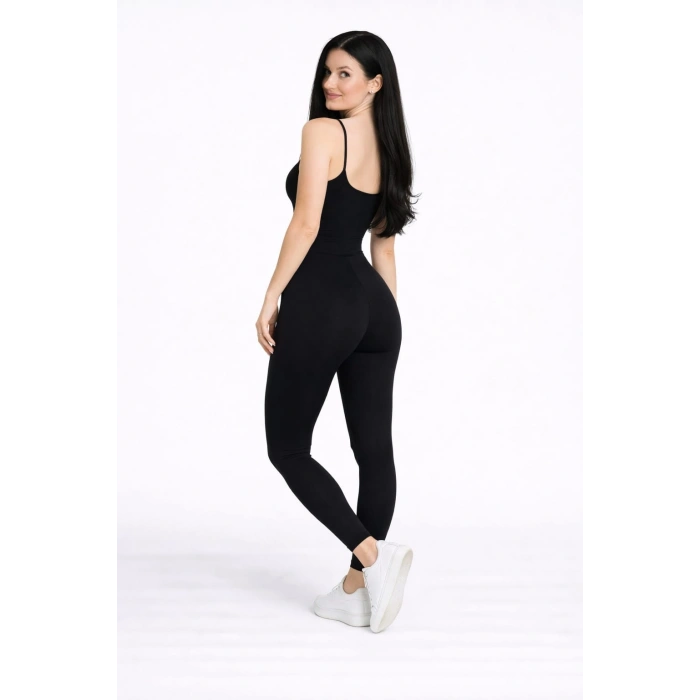 Şekillendirici Esnek Kumaş Askılı Dar Paça Kadın Tulum – Günlük & Spor Şıklık