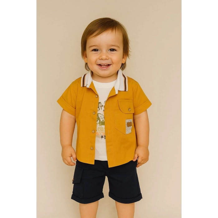Gabardin Kapri Gömlekli 3lü Takım