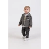 Erkek Bebek 4’lü Günlük Kombin - Çıt Çıtlı Ceket, Çiçekli Gömlek, Ayıcık Baskılı Tişört, Kot Pantolon