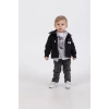 Erkek Bebek 4’lü Günlük Kombin - Çıt Çıtlı Ceket, Çiçekli Gömlek, Ayıcık Baskılı Tişört, Kot Pantolon
