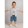 Mavi Kot Kapri Gömlekli 3lü Takım