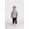 Erkek Bebek 4’lü Şık Günlük Kombin - Cepli Ceket, Çiçekli Gömlek, Ayıcık Baskılı Tişört, Kot Pantolon
