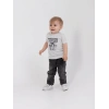 Erkek Bebek 4’lü Şık Günlük Kombin - Cepli Ceket, Çiçekli Gömlek, Ayıcık Baskılı Tişört, Kot Pantolon