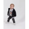 Erkek Bebek 4’lü Şık Günlük Kombin - Cepli Ceket, Çiçekli Gömlek, Ayıcık Baskılı Tişört, Kot Pantolon