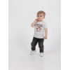 Erkek Bebek 4’lü Şık Günlük Kombin - Cepli Ceket, Çiçekli Gömlek, Ayıcık Baskılı Tişört, Kot Pantolon