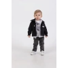 Erkek Bebek 4’lü Günlük Kombin - Çıt Çıtlı Ceket, Çiçekli Gömlek, Ayıcık Baskılı Tişört, Kot Pantolon