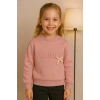 Fiyonk Detaylı Kabartma Yazılı Çocuk Sweatshirt
