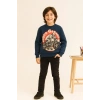 Motosiklet Baskılı Çocuk Sweatshirt