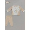 Sevimli Ayıcık Pamuklu Pijama Takımı