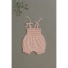 Askılı Çizgili Kız Bebek Tulum