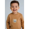Erkek Çocuk Aslan Nakışlı 2’li Takım – Sweatshirt ve Alt Eşofman %100 Pamuk