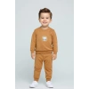 Erkek Çocuk Nakışlı Eşofman Takımı %100 Pamuk 2 İp