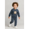 Erkek Çocuk Nakışlı Eşofman Takımı %100 Pamuk 2 İp