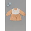 Çiçek Desenli Fırfırlı Bebek Elbisesi