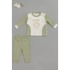 Çiçek Desenli Pamuklu Pijama Takımı