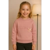 Fiyonk Detaylı Kabartma Yazılı Çocuk Sweatshirt