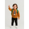 Kayakçı Ayı Desenli Çocuk Sweatshirt
