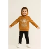 Yazı ve Baskı Detaylı Kapüşonlu Çocuk Sweatshirt
