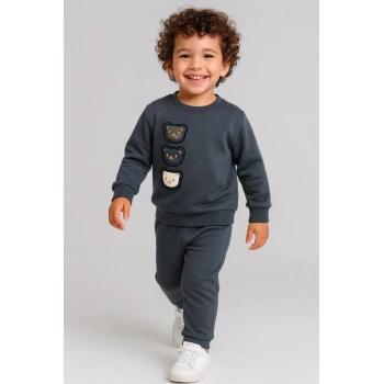 Çocuk Sweatshirt ve Eşofman Altı Takım - %100 Pamuk