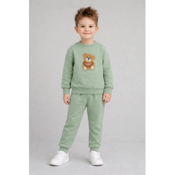 Erkek Çocuk Eşofman Takımı %100 Pamuk 2 İp