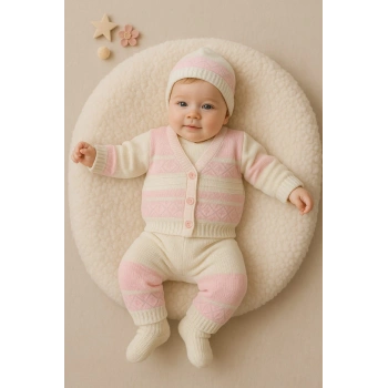 Pembe Masal Bebek Triko Takımı Hastane Çıkışı