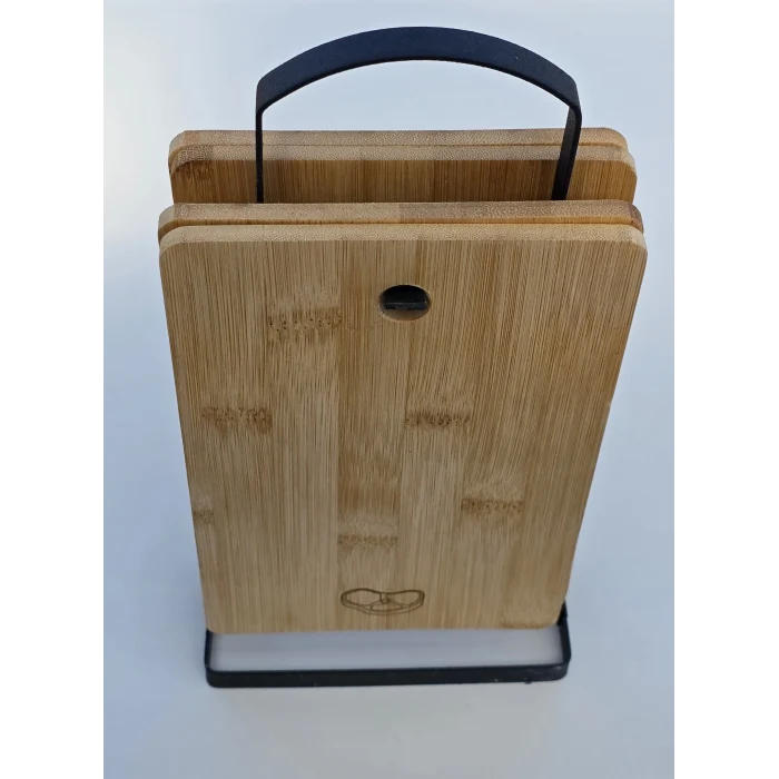Bambu Kesim Panosu - Metal Standlı 4lü