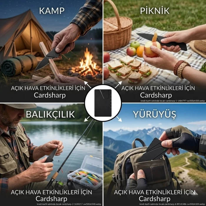 Kredi Kartı Şeklinde Katlanır Bıçak
