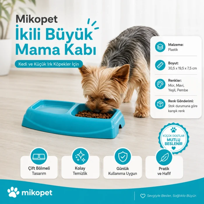 Mikopet İkili Büyük Mama Kabı