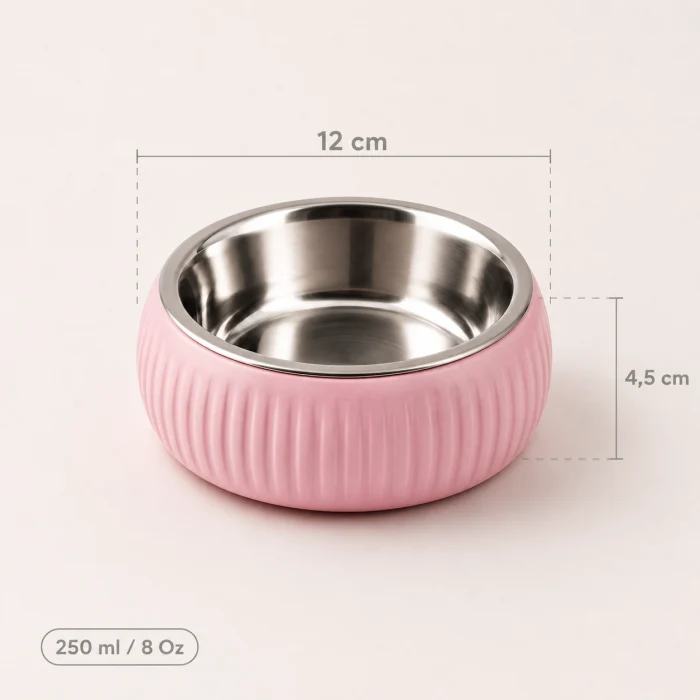 Mikopet Seramik Mama Kabı - Pembe