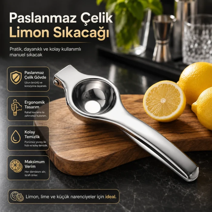 Paslanmaz Çelik Limon Sıkacağı
