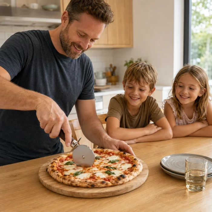 Paslanmaz Çelik Pizza & Hamur Kesici