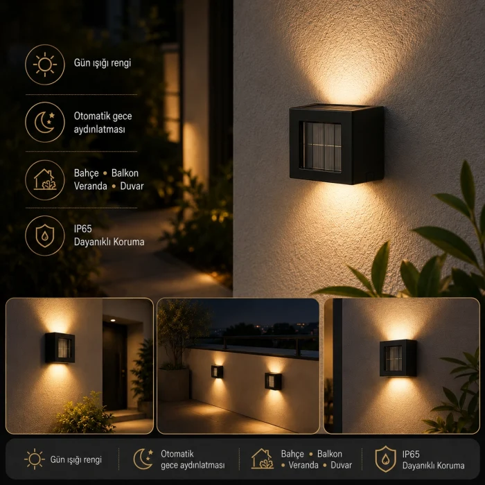 Solar 4 Ledli Duvar Aydınlatması
