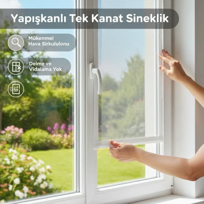 Yapışkanlı Tek Kanat Sineklik