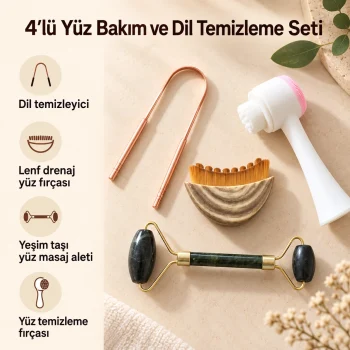 4lü Yüz Bakım ve Dil Temizleme Seti