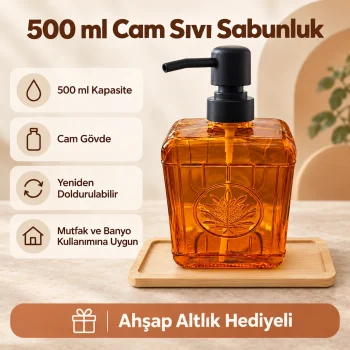 Amber Cam Sıvı Sabunluk - 500 ml
