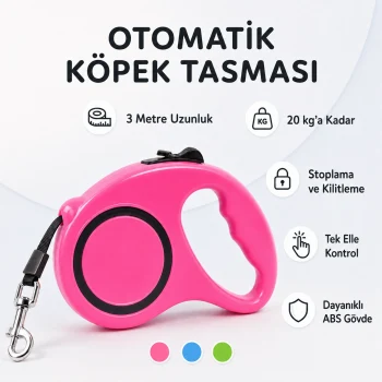 Otomatik Köpek Tasması - 3 Metre