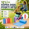 12 li Köpek Dışkı Poşet Düz Renkli Set